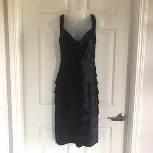 London Times Black Sleeveless Dress Size 12